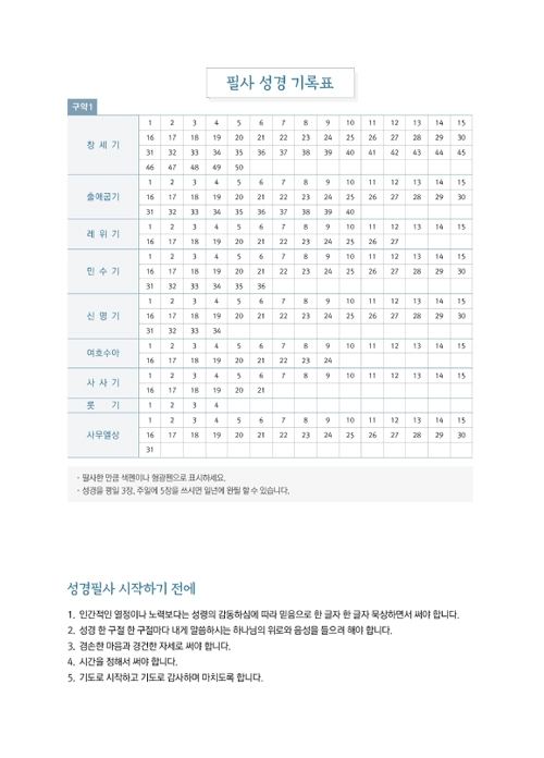 [개역개정]믿음으로 옮겨쓰는 살롬 필사성경-구약1