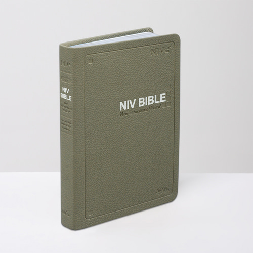 영문 NIV BIBLE 중 단본 무지퍼 카키그레이